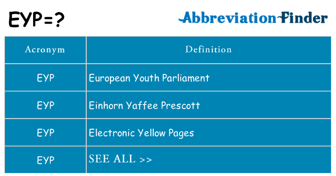 eyp meaning